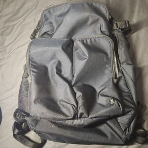 Lululemon Triple Zip Backpack Navy Blue EUC